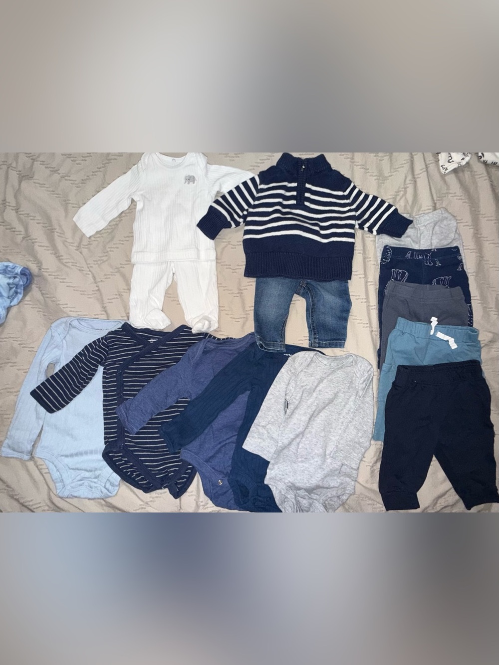 0-3 month Baby Boys Navy & White Clothing lot